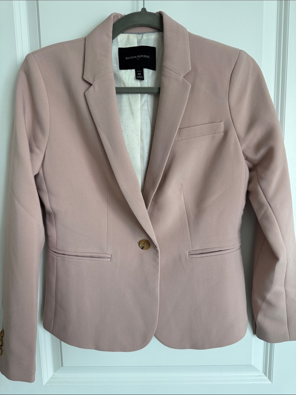 Banana Republic Tailored Blush Pink Petite  Blazer
